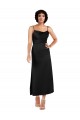 Sleeveless Black A-Line Spaghetti Straps Formal Dress