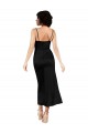 Sleeveless Black A-Line Spaghetti Straps Formal Dress