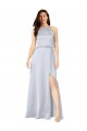 Sleeveless Fog Low Back A-Line Halter Neck Formal Dress