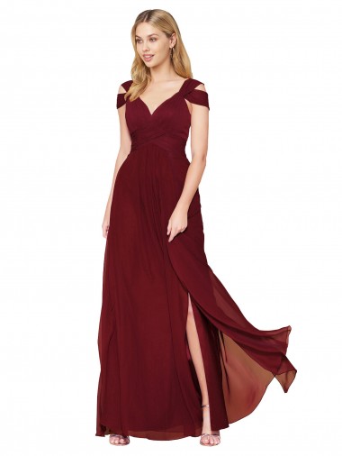 Affordable Sleeveless Burgundy A-Line Sweetheart Formal Dress Canada