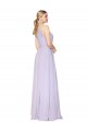 Sleeveless Lilac A-Line Halter Neck Formal Dress