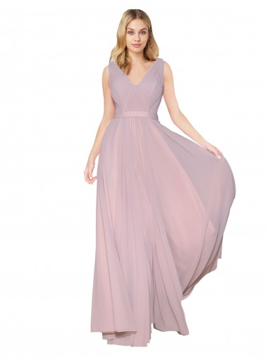 Affordable Sleeveless Primrose V-Back A-Line V-Neck Formal Dress Canada