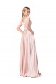 Sleeveless Pink A-Line Off the Shoulder Formal Dress