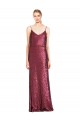 Sleeveless Burgundy A-Line Halter Neck Formal Dress