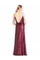 Sleeveless Burgundy A-Line Halter Neck Formal Dress