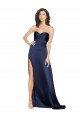 Sleeveless Sapphire Low Back A-Line Sweetheart Formal Dress