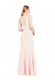 Sleeveless Pink V-Back A-Line V-Neck Pink Formal Dress
