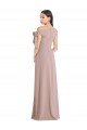 Sleeveless Dusty Pink A-Line Off the Shoulder Formal Dress