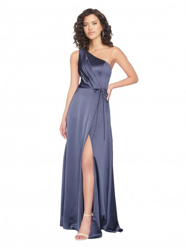 Affordable Sleeveless Dusk A-Line One Shoulder Formal Dress Canada