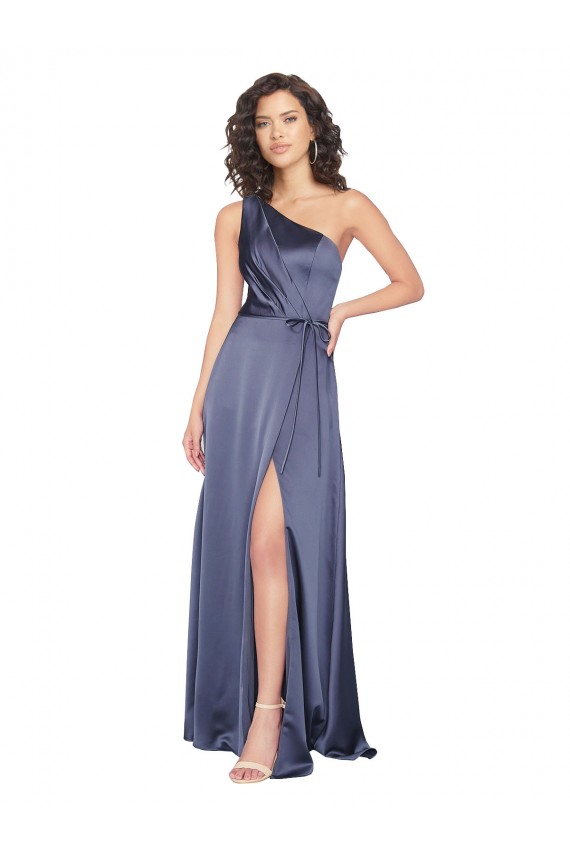 Sleeveless Dusk A-Line One Shoulder Formal Dress