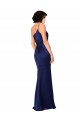 Sleeveless Sapphire A-Line One Shoulder Black Tie Formal Dress
