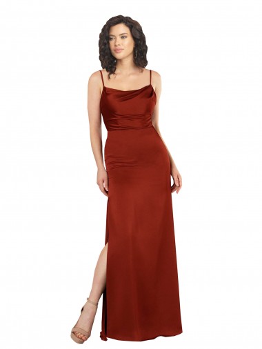 Affordable Sleeveless Red Low Back A-Line Spaghetti Straps Formal Dress Canada