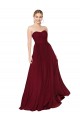 Sleeveless Burgundy A-Line Chiffon Sweetheart Formal Dress