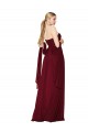 Sleeveless Burgundy A-Line Chiffon Sweetheart Formal Dress