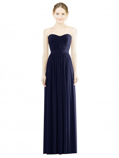 Affordable Sleeveless Dark Navy A-Line Sweetheart Formal Dress Canada