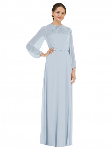 Affordable Puff Sleeves Sea Glass Keyhole Back A-Line Strapless Formal Dress Canada