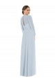 Puff Sleeves Sea Glass Keyhole Back A-Line Strapless Formal Dress
