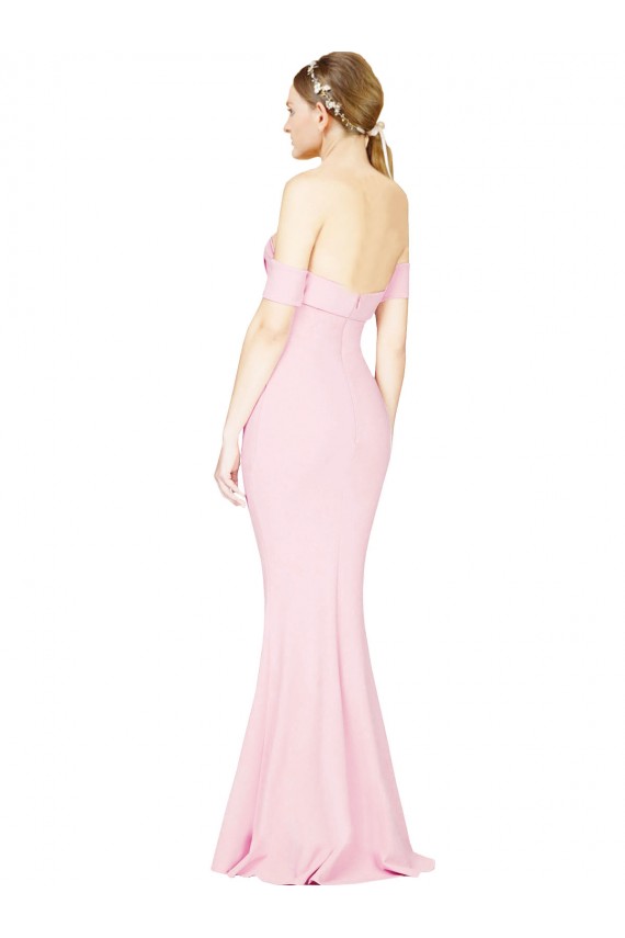 Sleeveless Pink Low Back A-Line Strapless Formal Dress