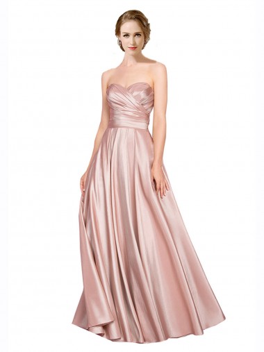 Affordable Sleeveless Low Back A-Line Sweetheart Black Tie Formal Dress Canada