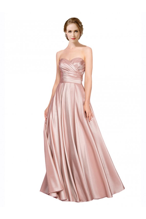 Sleeveless Low Back A-Line Sweetheart Black Tie Formal Dress