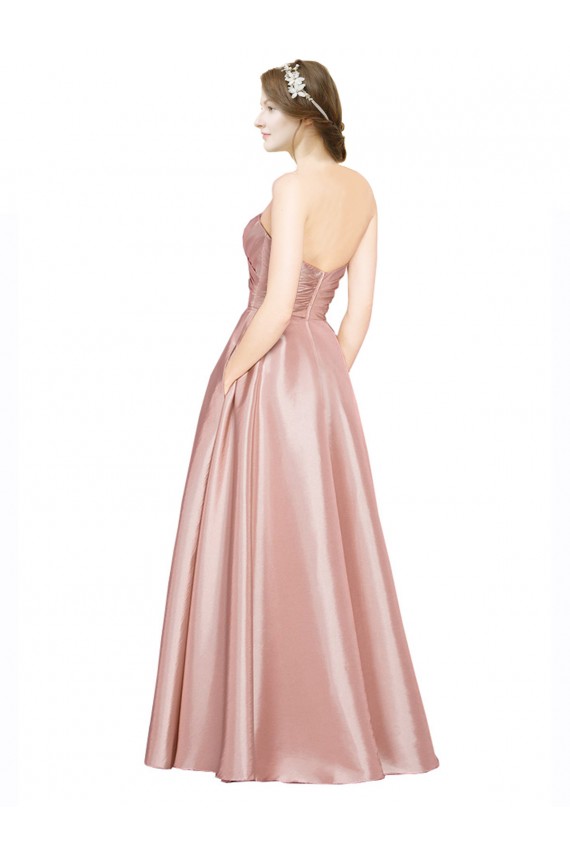 Sleeveless Low Back A-Line Sweetheart Black Tie Formal Dress