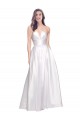 Sleeveless White Low Back A-Line Strapless Formal Dress