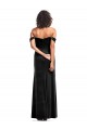 Sleeveless Black A-Line Off the Shoulder Formal Gowns