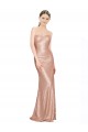 Sleeveless Rose Gold Low Back A-Line Sweetheart Formal Dress