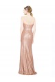 Sleeveless Rose Gold Low Back A-Line Sweetheart Formal Dress