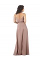 Sleeveless Dusty Pink A-Line V-Neck Formal Dress