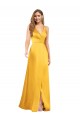 Sleeveless Open Back A-Line V-Neck Formal Dress