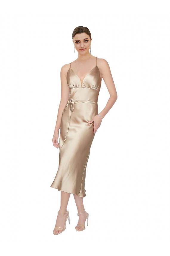 Sleeveless A-Line V-Neck Formal Gowns