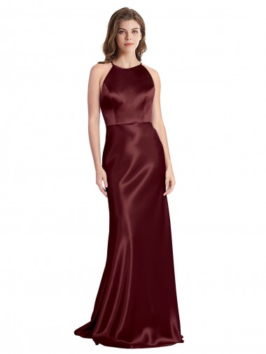 Affordable Sleeveless Burgundy Gold A-Line Spaghetti Straps Formal Dress Canada
