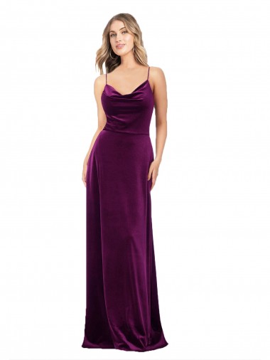 Affordable Sleeveless Grape Criss Cross Back A-Line Scoop Neck Formal Dress Canada