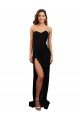 Sleeveless Black Low Back Column Sweetheart Formal Dress