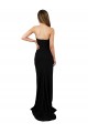 Sleeveless Black Low Back Column Sweetheart Formal Dress