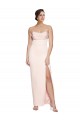 Sleeveless Low Back Mermaid Cowl Neck Formal Dress