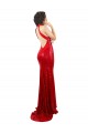 Sleeveless Red Open Back Mermaid Halter Neck Formal Gowns