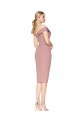 Sleeveless Dusty Pink Mermaid Off the Shoulder Black Tie Formal Dress