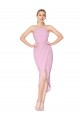 Sleeveless Orchid Mermaid Halter Neck Formal Dress