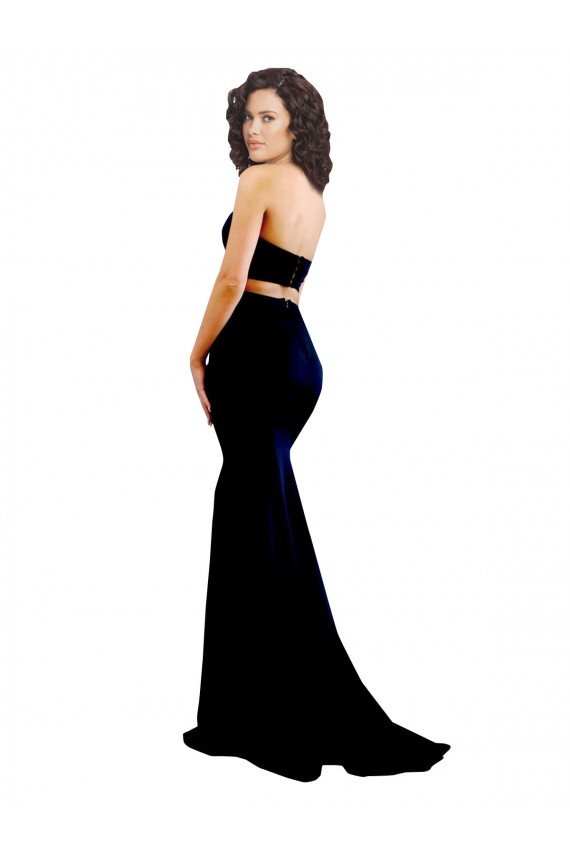Sleeveless Black Low Back Mermaid High Neck Formal Gowns