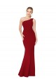 Sleeveless Burgundy Mermaid One Shoulder Formal Dress