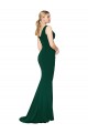 Sleeveless Midnight Green Mermaid V-Neck Formal Dress