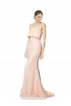 Sleeveless Nude Mermaid Strapless Black Tie Formal Dress