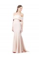Sleeveless Nude Mermaid Off the Shoulder Formal Dress