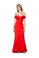Sleeveless Red Mermaid Off the Shoulder Formal Gowns