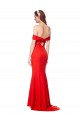 Sleeveless Red Mermaid Off the Shoulder Formal Gowns