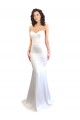 Sleeveless White Low Back Mermaid Sweetheart Formal Dress