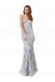 Sleeveless Silver Backless Mermaid V-Neck Formal Dress