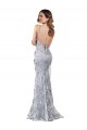Sleeveless Silver Backless Mermaid V-Neck Formal Dress